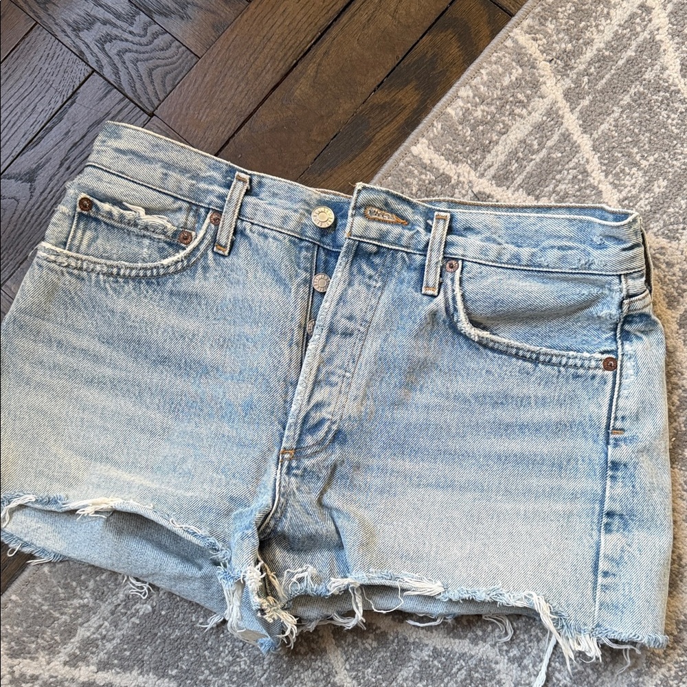 Agolde Frayed Jean Shorts